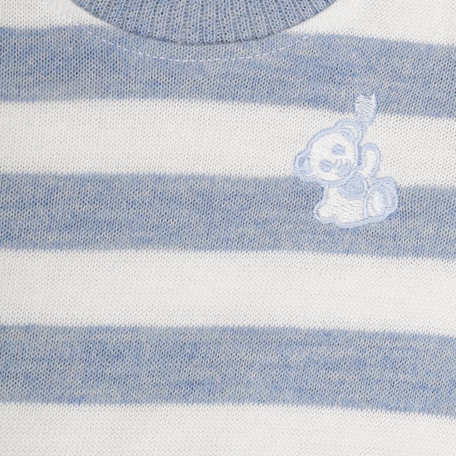 Infants Light Powder Blue Crew Neck Casual Pullover, Light Blue, large image number null