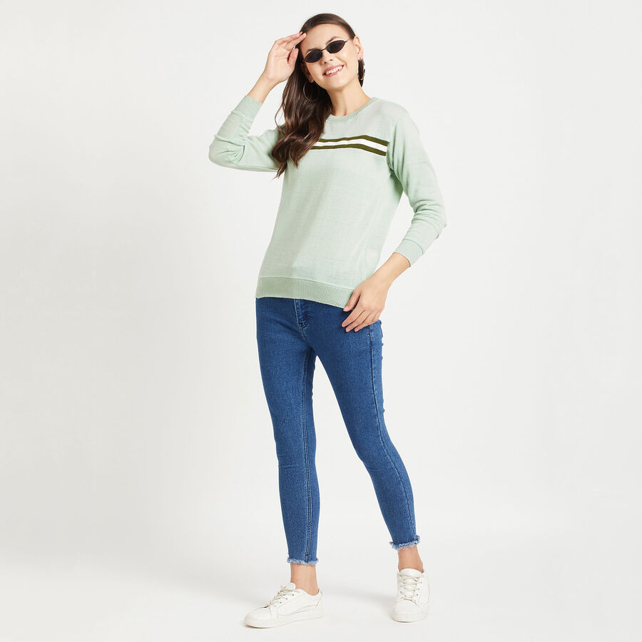 Stripes Pullover, Light Green, large image number null