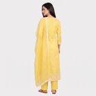 Women's Yellow Embroidered Ethnic Set, Yellow, small