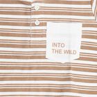 Boys Beige 100% Cotton Henley Neck Striped Baba Suit, Beige, small
