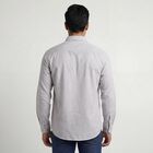 Men's Grey Regular Fit Casual Shirt, Light Grey, small