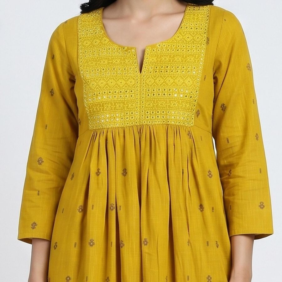 Women's Light Green Cotton Kurta, Light Green, large