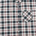 Boys White Checked Collar Regular Fit Casual Shirt, White, small