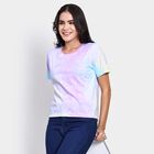 Ladies' 100% Cotton Round Neck T-Shirt , नीला, small image number null
