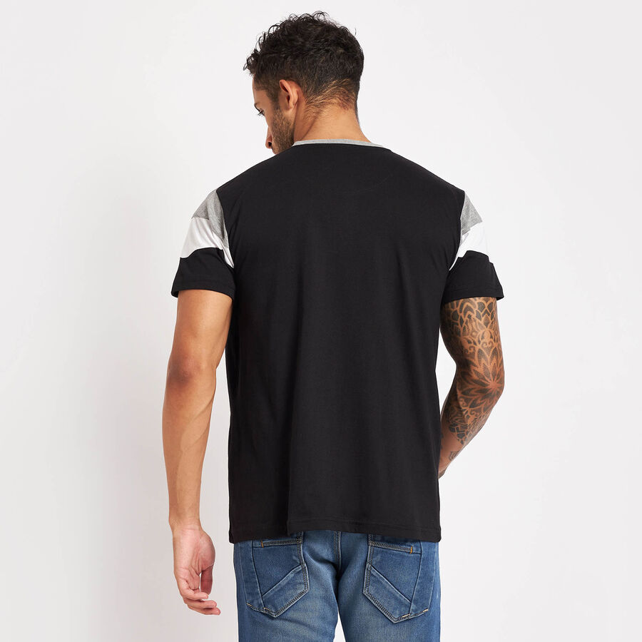 Henley T-Shirt, Black, large image number null