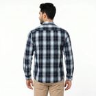 Men's Navy Blue Cotton Casual Shirt, Navy Blue, small