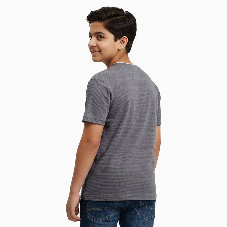 Boys' Half Sleeves T-Shirt, हल्का ग्रे, large image number null