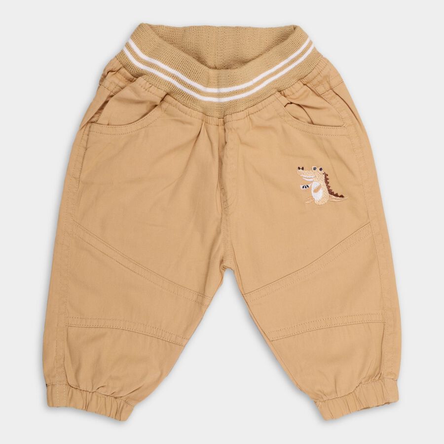 Infants 100% Cotton Cotton Trousers , Khaki, large image number null