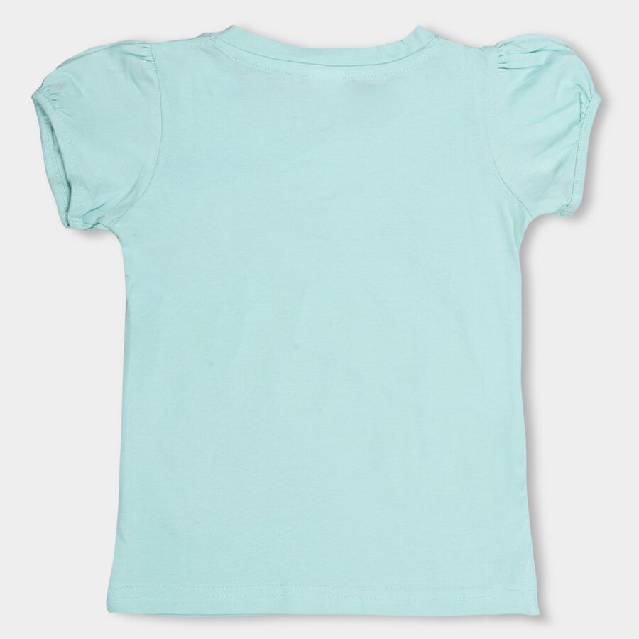Girls' 100% Cotton T-Shirt , Aqua, large image number null