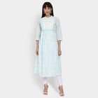 Ladies' 100% Cotton Kurta , Light Blue, small image number null