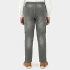 Boys Grey Straight Fit Washed Jeans, Light Grey, small