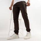 Men's 100% Cotton Slim Fit Casual Trousers , ओलिव, small image number null