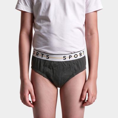 Boys Black Regular Fit Solid Briefs