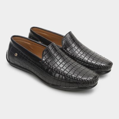 Men's Jet Black Slip-On Formal Loafers