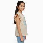 Girls' 100% Cotton T-Shirt, गहरा पीला, small image number null