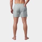 Men's Green Classic Fit Striped Boxers, Dark Green, small