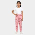 Girls Pink Jogger Floral Printed Pyjama, Light Pink, small