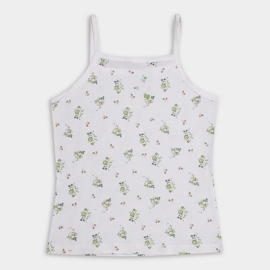 Girls' 100% Cotton Vest (Pack of 2), White, large
