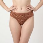 Women's Brown Regular Fit Printed Panty, Brown, small