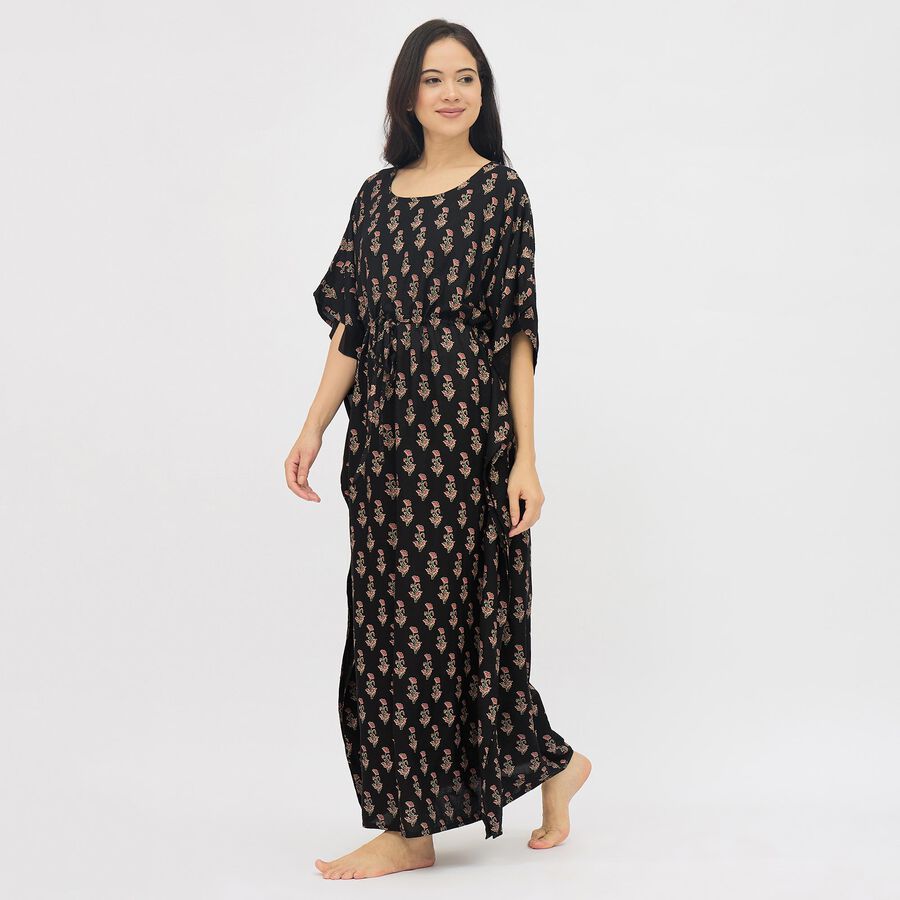 Ladies' Full Length Nighty , Black, large image number null