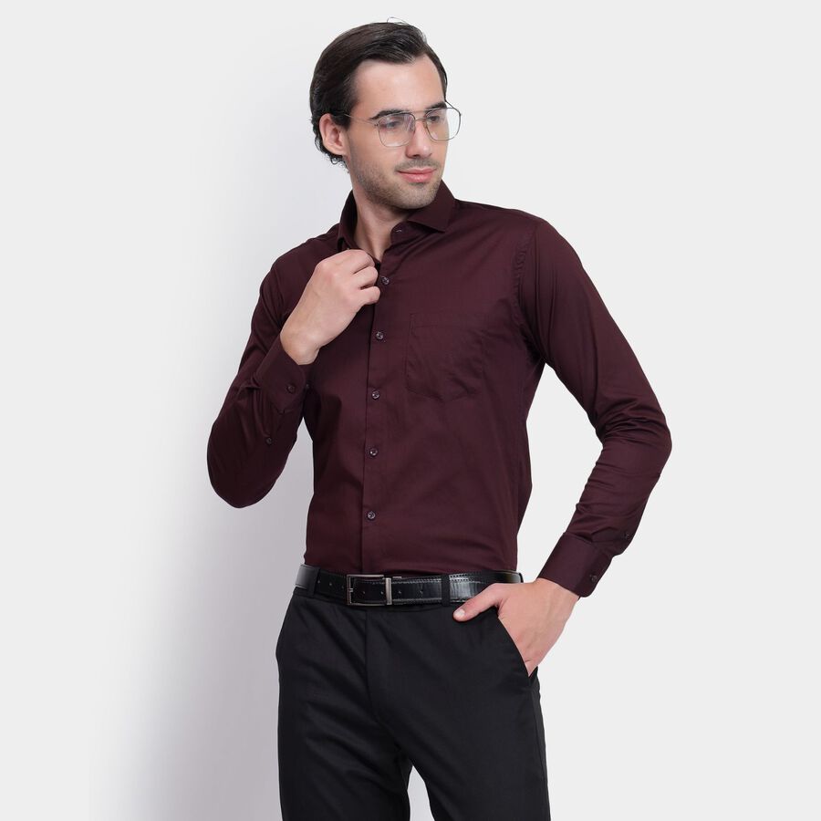 Men's Formal Shirt, वाइन, large image number null