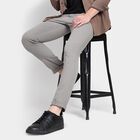 Men's 100% Cotton Slim Fit Casual Trousers , Light Grey, small image number null