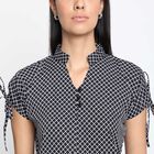 Checks 3/4th Sleeves Shirt, Black, small image number null