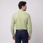 Men's Sage Green Spread Collar Formal Shirt, हल्का हरा, small