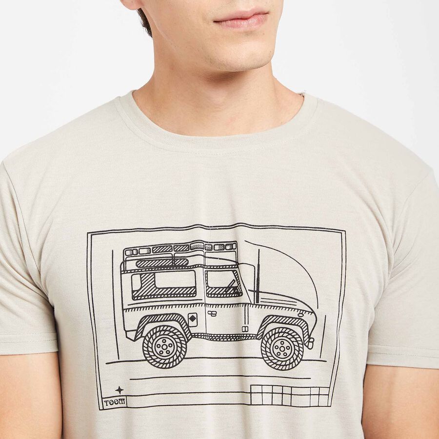 Round Neck T- Shirt, Light Grey, large image number null