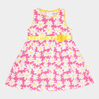 Girls Cotton Frock, Pink, small image number null