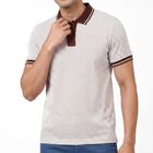 Men's Brown Cotton Polo Neck Casual T-Shirt, Brown, small
