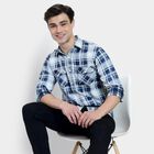 Men's 100% Cotton Casual Shirt , Light Blue, small image number null