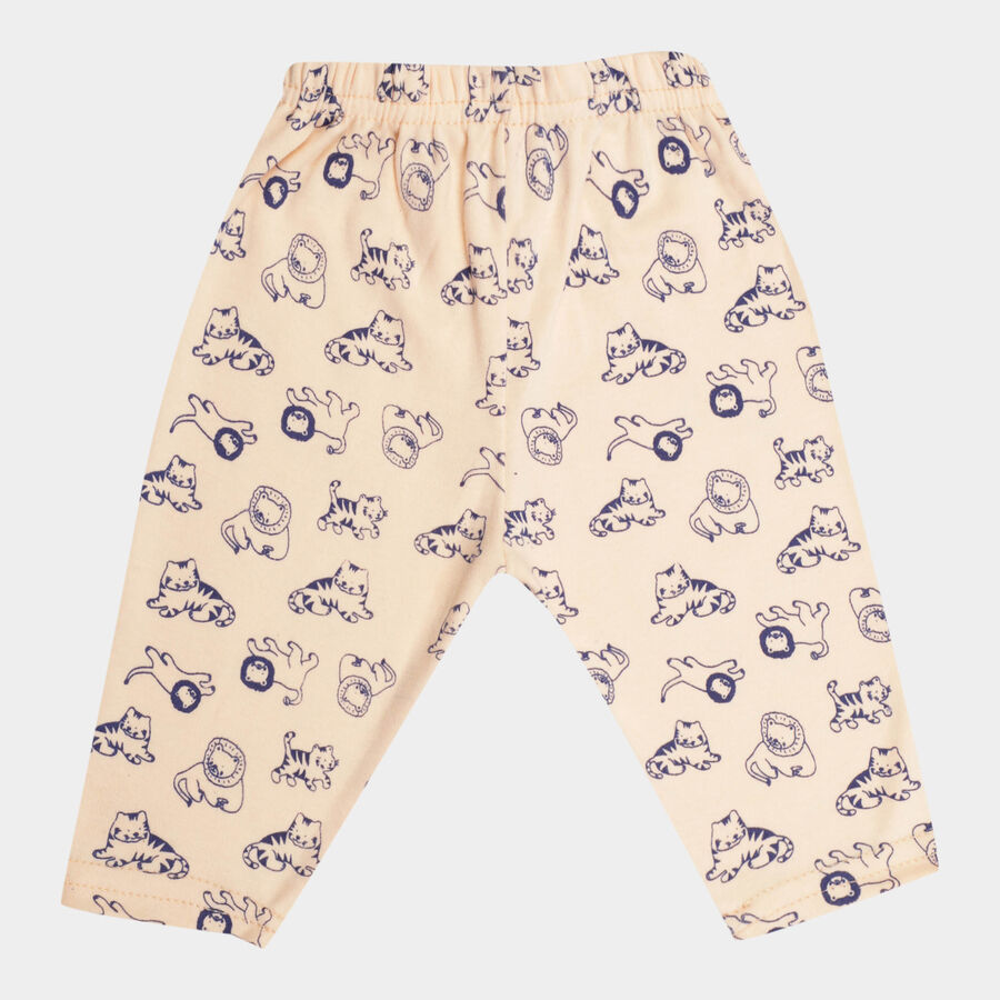 Infants Printed Elasticated Pyjama, Melange Light Grey, large image number null