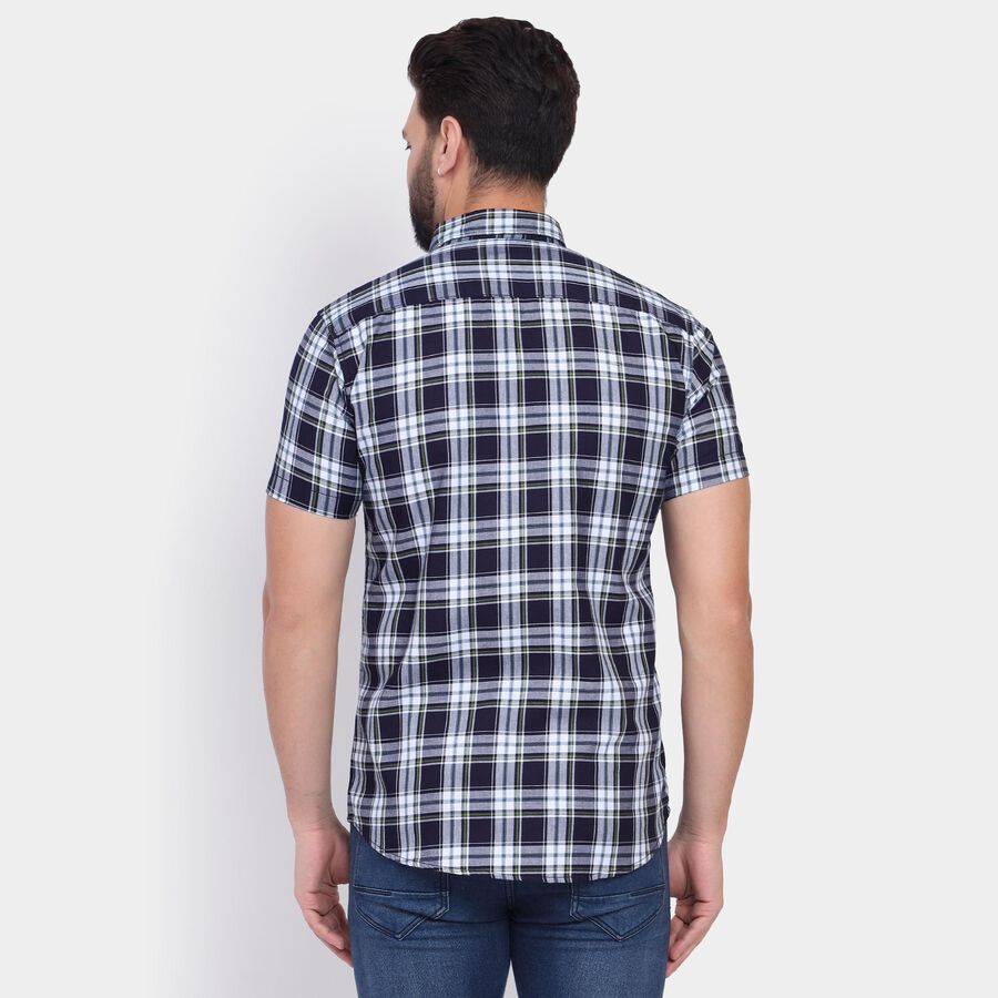 Men's 100% Cotton Casual Shirt, गहरा हरा, large