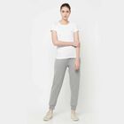 Solid Regular Joggers, Melange Light Grey, small image number null