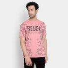 Printed Round Neck T-Shirt, Peach, small image number null