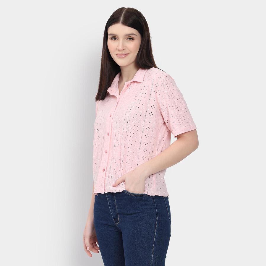 Ladies' Shirt, हल्का गुलाबी, large