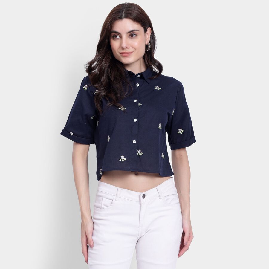 Ladies' Shirt, Navy Blue, large image number null
