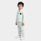 Boys Light Blue High Neck Applique Baba Suit, Light Blue, small