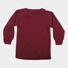 Girls' Maroon Long Sleeve Thermal, Wine, small