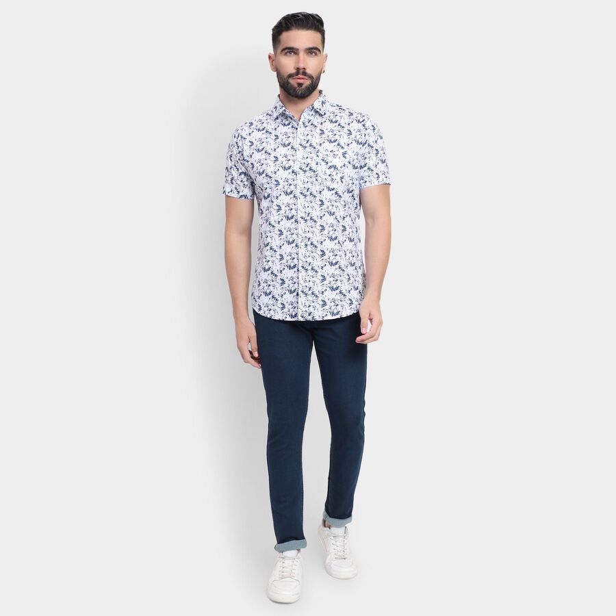 Men's 100% Cotton Casual Shirt , White, large image number null
