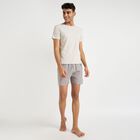 Men's 100% Cotton Boxers, Dark Grey, small