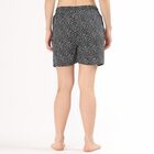Women's Black Floral Elastic Waist Shorts, काला, small