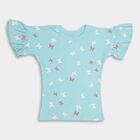 Girls' 100% Cotton T-Shirt , एक्वा, small image number null