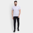 Men's Collared Half Sleeves T-Shirt, White, small