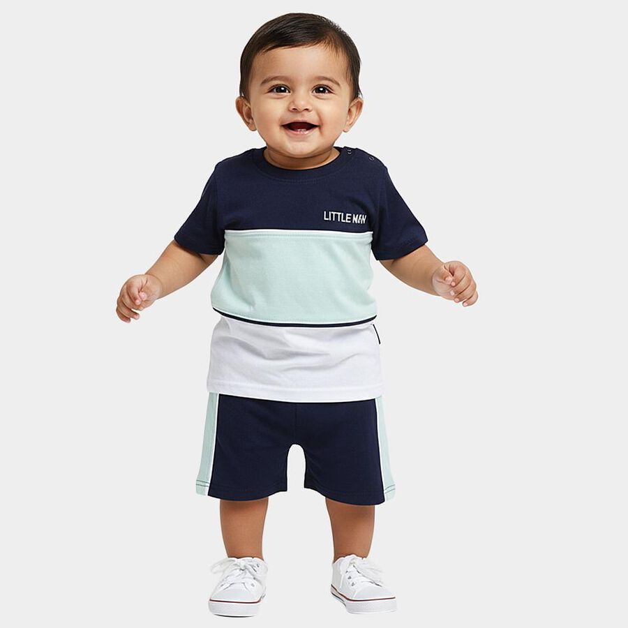 Infants' Baba Suit, Navy Blue, large image number null