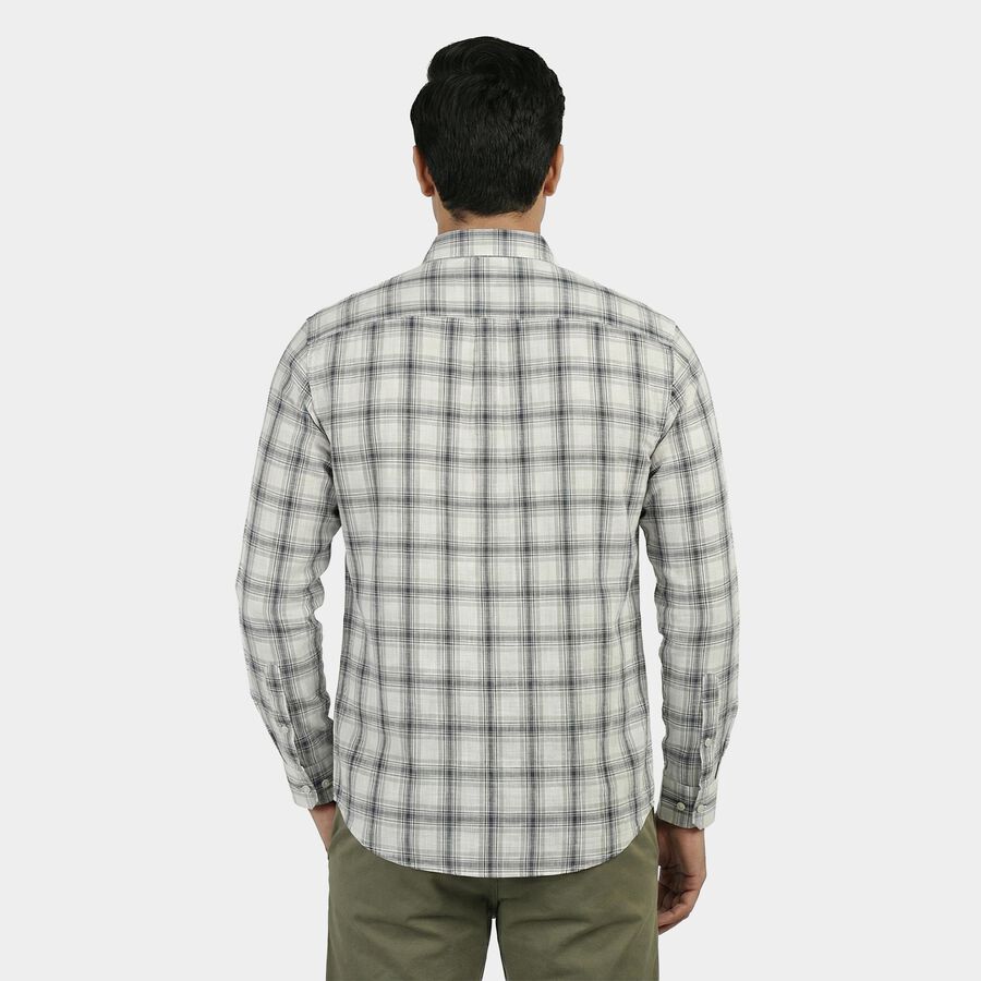 Men's Navy Blue Cotton Casual Shirt, नेवी ब्लू, large
