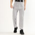 Men's Light Ash Grey Regular Fit Diagonal Seam Track Pants, Light Grey, small image number null