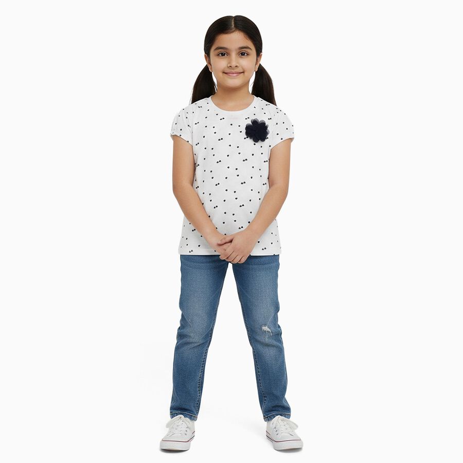 Girls' T-Shirt, White, large image number null