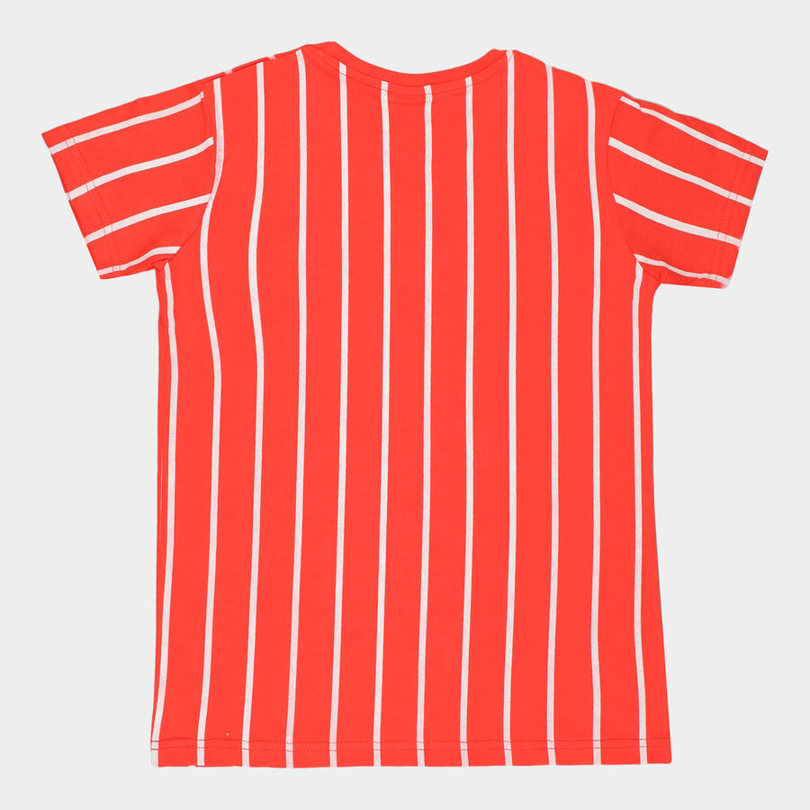 कॉटन टी-शर्ट, लाल, large image number null